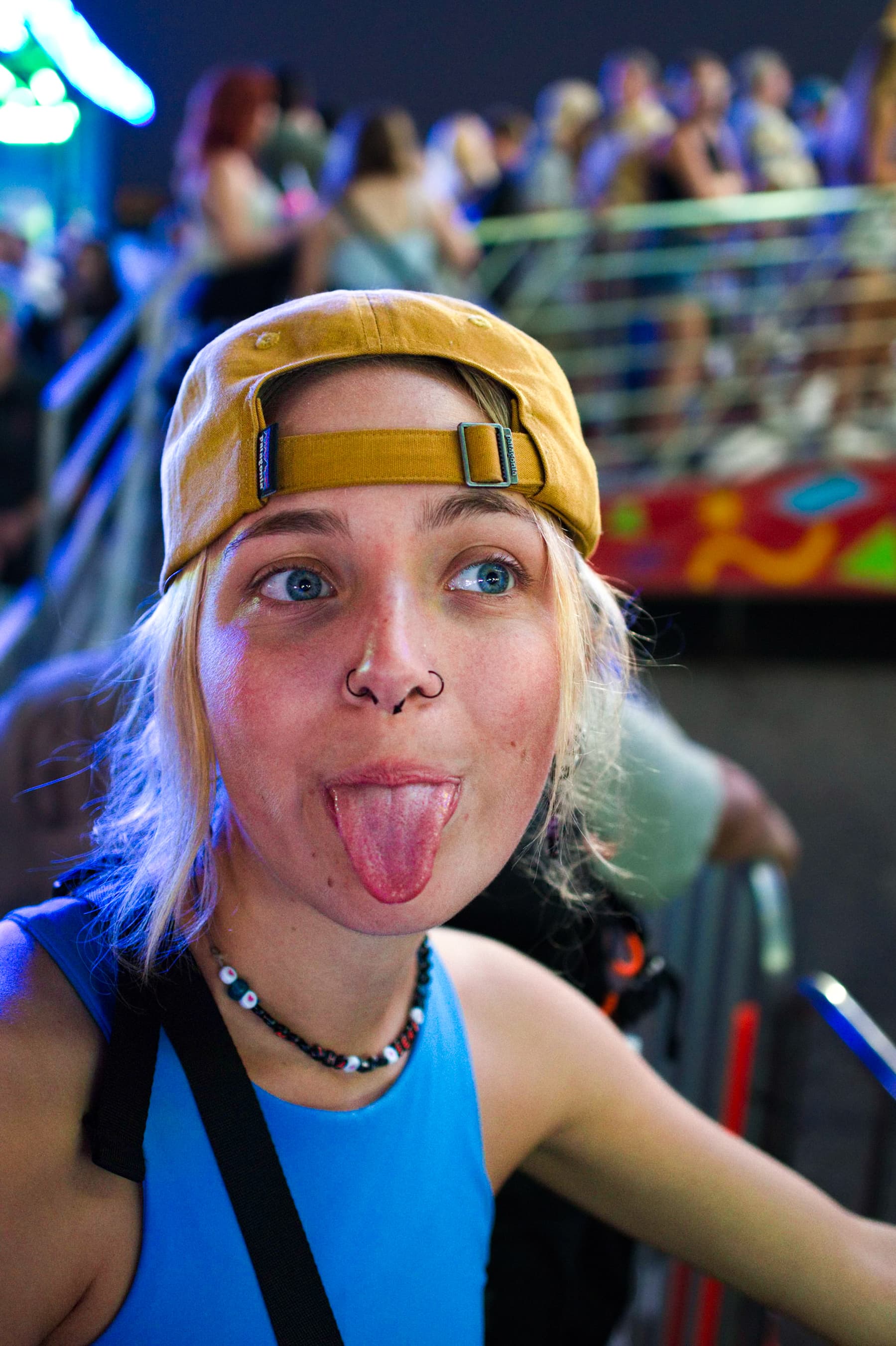 Girl having fun at a fair