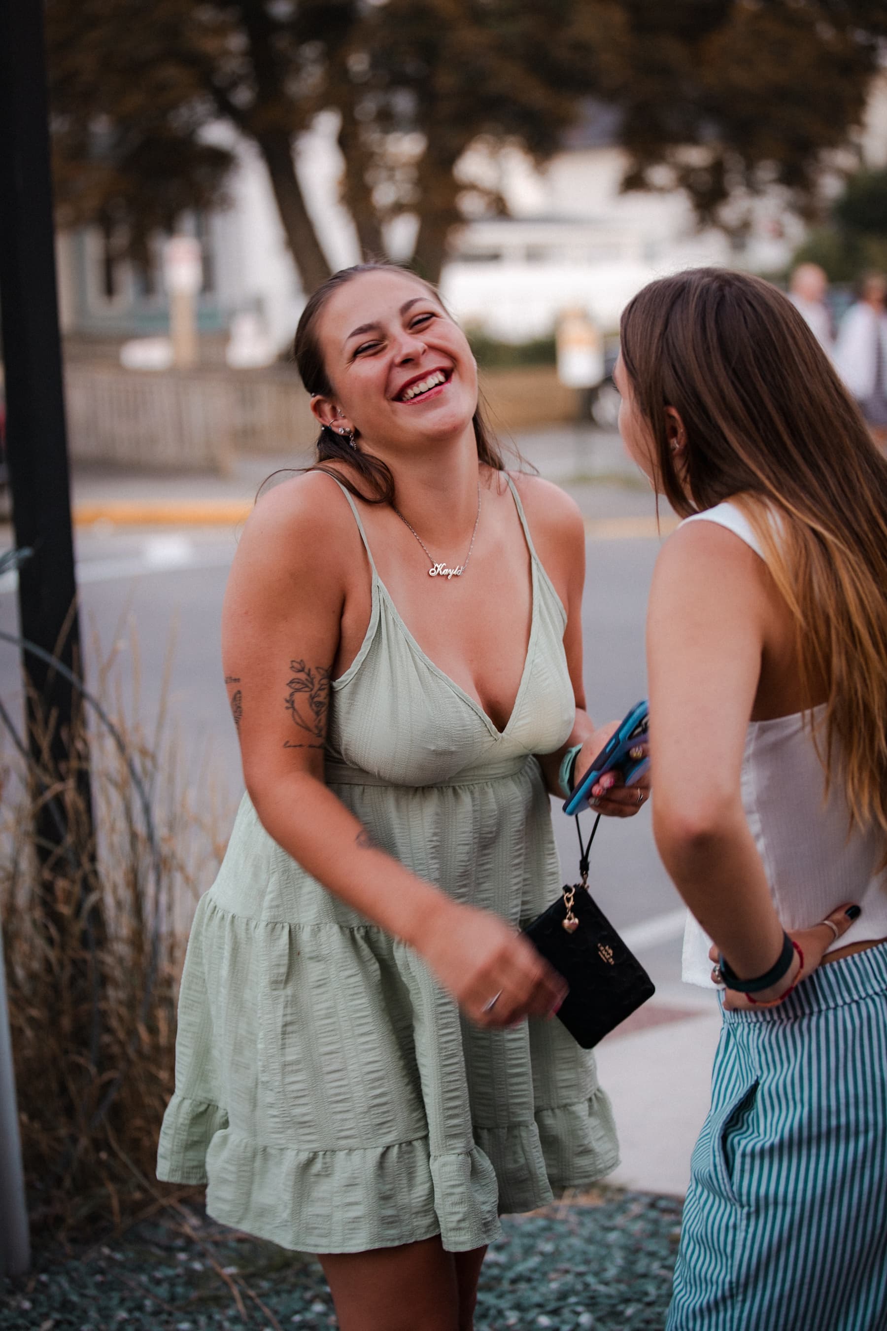 Friends smiling together at a celebration